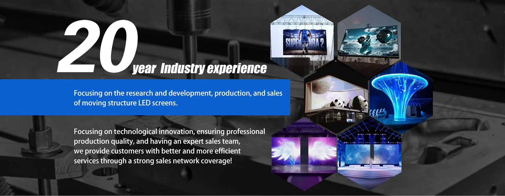 کیفیت صفحه نمایش LED متحرک کارخانه